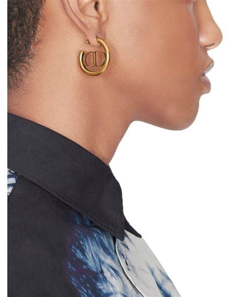 dior hoop earrings